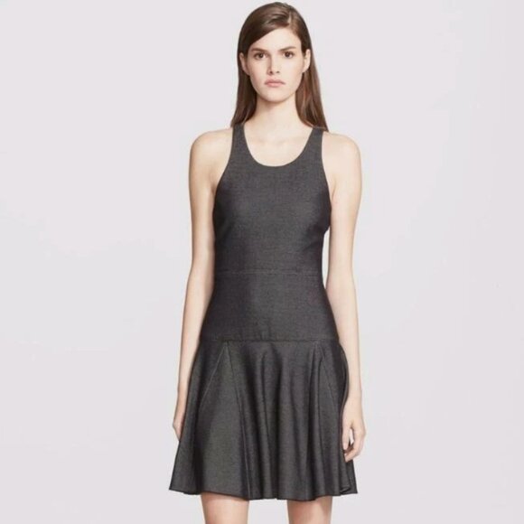 Rag‎ & Bone Enigma Drop Waist Fit & Flare Dress Women's 6 Cotton Blend Neutral - Picture 1 of 9
